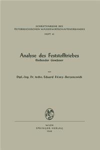 Analyse des Feststofftriebes fließender Gewässer