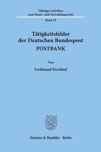Tatigkeitsfelder Der Deutschen Bundespost Postbank