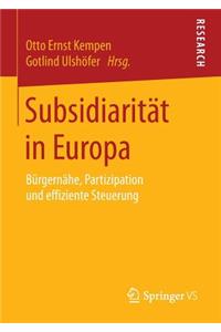 Subsidiarität in Europa