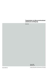 Tragverhalten von Mauerwerkswänden unter Druck und Biegung