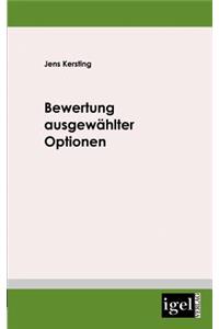 Bewertung ausgewählter Optionen