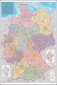 Deutschland Postleitzahlenkarte 1 750