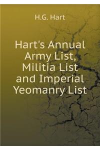 Hart's Annual Army List, Militia List and Imperial Yeomanry List