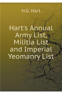 Hart's Annual Army List, Militia List and Imperial Yeomanry List