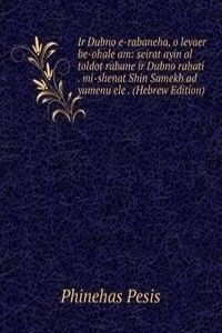 Ir Dubno e-rabaneha, o levaer be-ohale am: seirat ayin al toldot rabane ir Dubno rabati . mi-shenat Shin Samekh ad yamenu ele . (Hebrew Edition)
