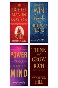 Greatest Books for Personal Growth, Influence People, Subconscious Mind & Wealth (Set of 4 Books) Perfect Motivational Book Gift Set