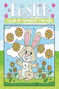 Easter color by numbers for kids