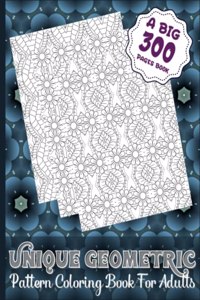 Unique Geometric Pattern Coloring Book For Adults (A Big 300 Pages Book)