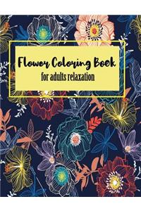 Flower Coloring Book for Adults Relaxation