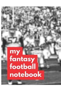 My Fantasy Football Notebook