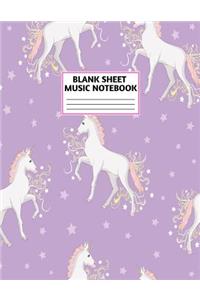 Blank Sheet Music Notebook