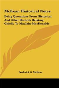 McKean Historical Notes