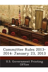 Committee Rules 2013-2014
