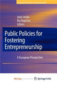 Public Policies for Fostering Entrepreneurship