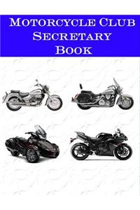 Motorcycle Club Secretary Book