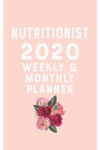 nutritionist 2020 Monthly Weekly Planner nutritionist Occupation Planner A beautiful