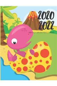 2020-2022 Three 3 Year Planner Dinosaur Monthly Calendar Gratitude Agenda Schedule Organizer
