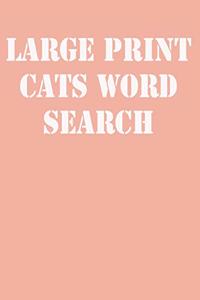 large print cats word search