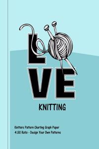 Love Knitting: Knitters 4.50 Ratio Pattern Making Graph Paper