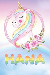 Hana: Want To Give Hana A Unique Memory & Emotional Moment? Show Hana You Care With This Personal Custom Named Gift With Hana's Very Own Unicorn Custom Na