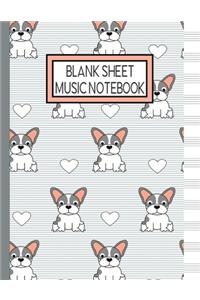 Blank Sheet Music Notebook