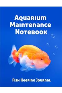 Aquarium Maintenance Notebook Fish Keeping Journal