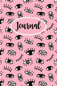 Journal: Lined Journal & Palnner With Makeup Themed Cover, Eyelashes Notebook For Girls & Women, Perfect For Work Or Home, Makeup Lover Gifts.