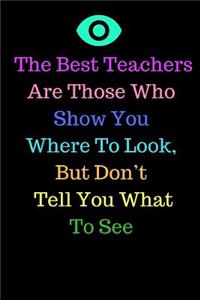 The Best Teachers Are Those Who Show You Where To Look, But Don't Tell You What To See