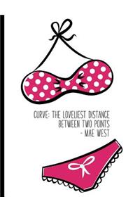 Bra and Underwear Bikini: Everyday Notebook for Women - College Ruled