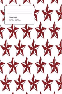 Christmas Pattern Star Composition College Ruled Book (7.44 x 9.69) 200 pages V8