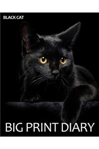 Black Cat Big Print Diary