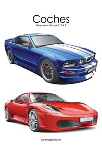 Coches libro para colorear 1, 2 & 3