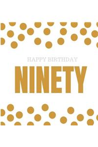 Happy 90th Birthday Guest Book (Hardcover)