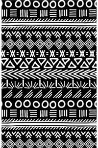 Bullet Journal Tribal Art Pattern Black and White