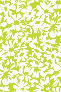 Abstract Floral Notebook: Lime: Notebook 6 X 9: Notebook 250 Pages