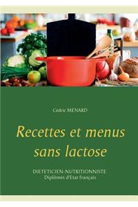 Recettes et menus sans lactose