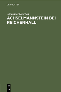 Achselmannstein Bei Reichenhall