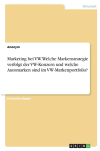 Marketing bei VW. Welche Markenstrategie verfolgt der VW-Konzern und welche Automarken sind im VW-Markenportfolio?