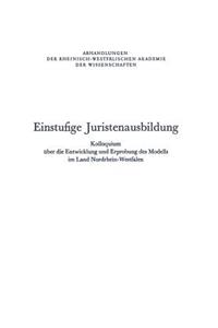 Einstufige Juristenausbildung