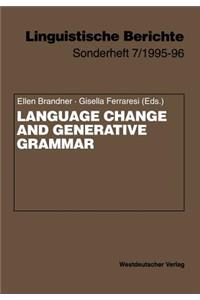 Language Change and Generative Grammar