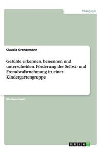Gefühle erkennen, benennen und unterscheiden. Förderung der Selbst- und Fremdwahrnehmung in einer Kindergartengruppe