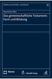 Das Gemeinschaftliche Testament