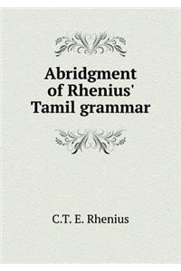 Abridgment of Rhenius' Tamil Grammar