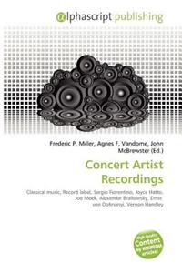 Concert Artist Recordings