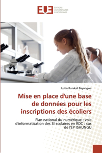 Mise en place d'une base de données pour les inscriptions des écoliers