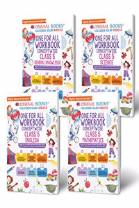 Oswaal One For All Workbook Class 5 English, Math, Science & General Knowledge (Set of 4 Books) (For Latest Exam)