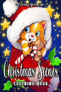Christmas Scenes Coloring Book