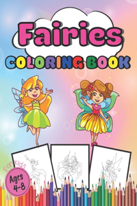 Fairies coloring book for kids Ages 4-8