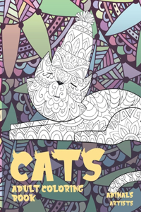 Adult Coloring Book Artists - Animals - Cats