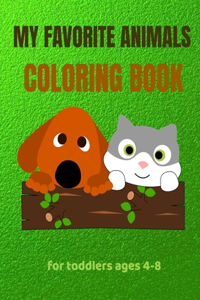 my favorite animals coloring book for toddlers ages 4-8